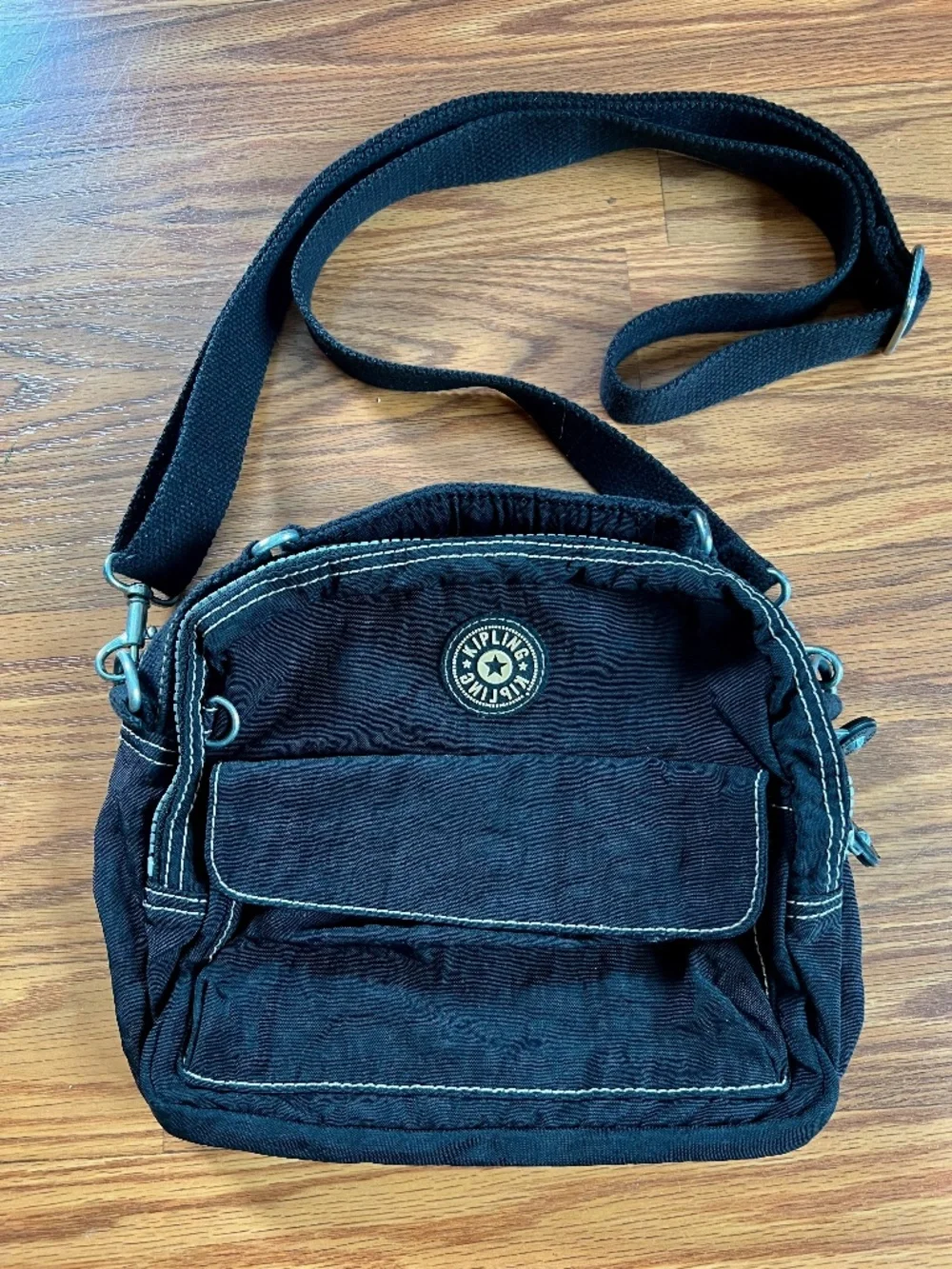 Kipling Women's Black Crossbody Mini Bag Adjustable Straps Vegan Travel Backpack